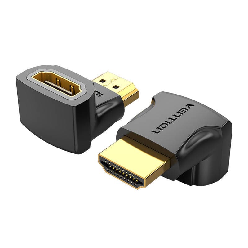 Адаптер Vention AIOB0 от HDMI(м) към HDMI(ж), черен, 4K 2160p@60Hz, 18 Gb/s, ъглов
