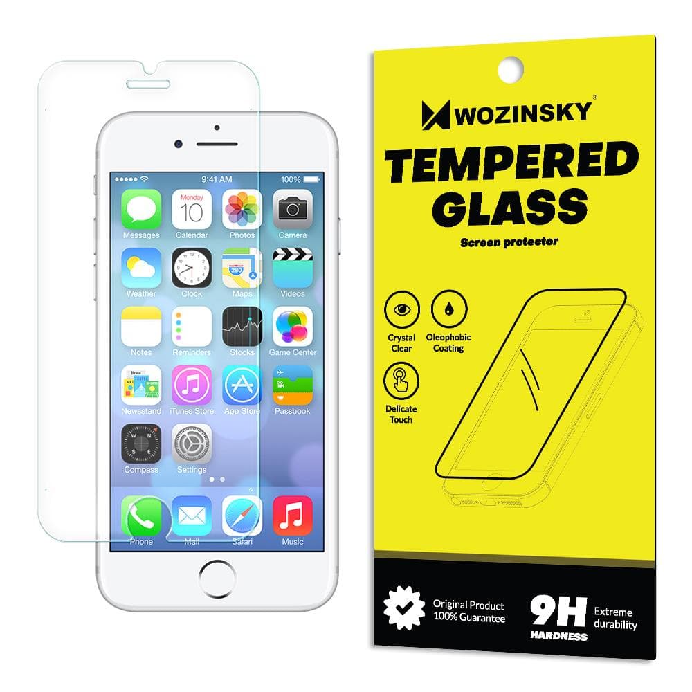 Калено стъклено защитно покритие за дисплея на iPhone 8, iPhone 7, iPhone 6/6S - Premium Tempered Glass Protector 9H (прозрачен)