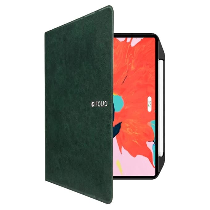 Калъф за таблет SwitchEasy CoverBuddy Folio Lite за Apple iPad Pro 12.9 (2020), с поставка, с отделение за Apple Pencil 2, тъмнозелен