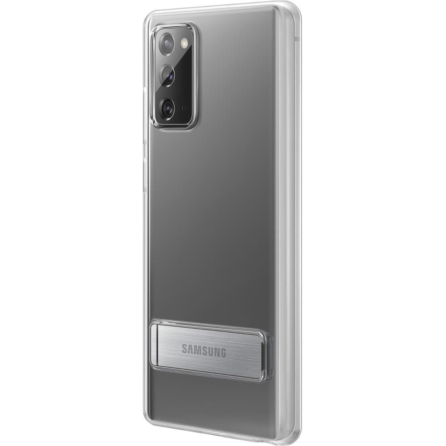 Оригинален удароустойчив хибриден кейс с поставка за Samsung Galaxy Note 20 - Samsung Clear Standing Cover EF-JN980CTEGEU (прозрачен)