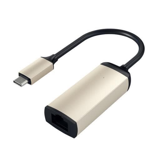 Адаптер за свързване от USB-C към Ethernet - Satechi Aluminum USB-C to Ethernet Adapter (златист)