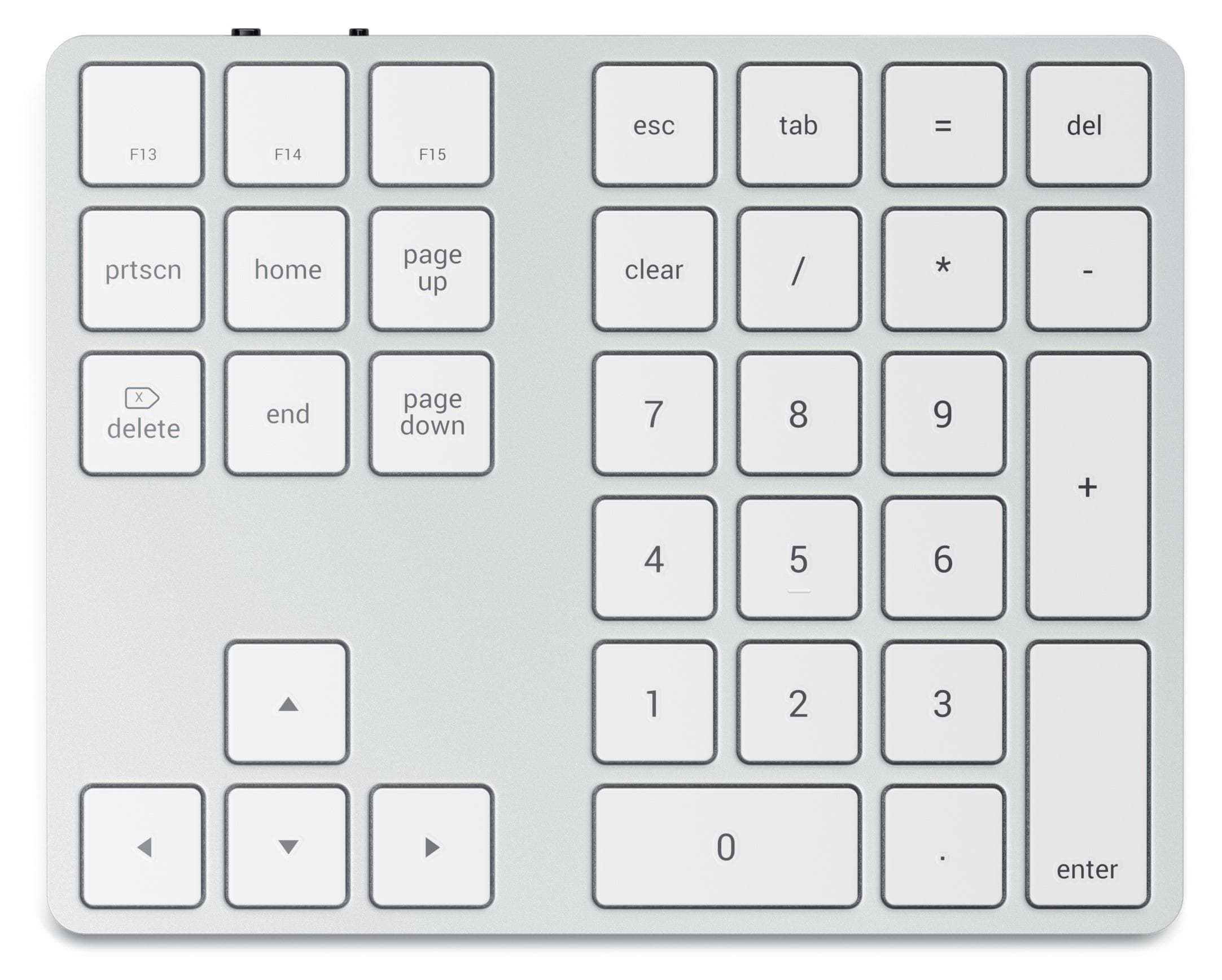 Безжична Bluetooth клавиатура за MacBook (сребрист) - Satechi Aluminum Bluetooth Extended Keypad