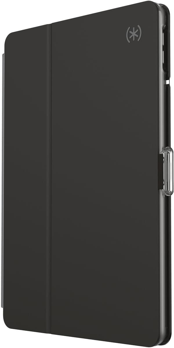 Текстилен калъф и поставка за iPad 9 (2021), iPad 8 (2020), iPad 7 (2019) - Speck Balance Folio Case (черен-прозрачен)