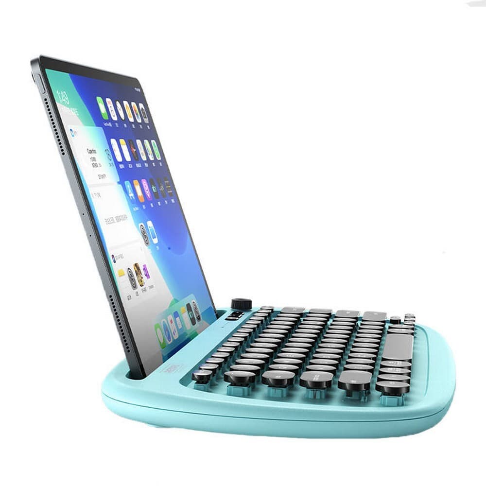 Безжична клавиатура за таблети и мобилни устройства с Bluetooth - Remax JP-1 Wireless Tri-Mode Keyboard (зелен)