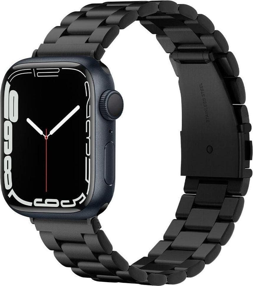 Стоманена каишка за Apple Watch 42мм, 44мм, 45мм, 46мм, Ultra, Ultra 2 49мм - Spigen Modern Fit Band (черен)