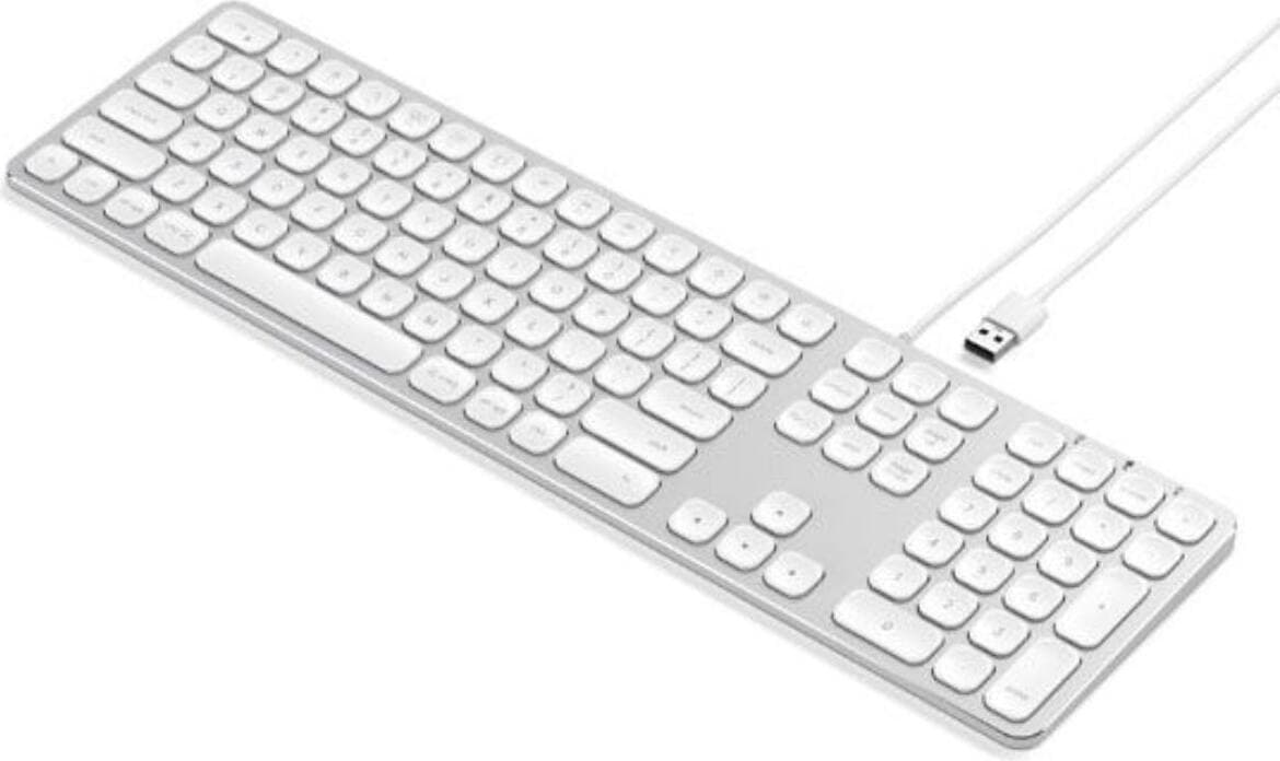 Качествена алуминиева жична клавиатура за Mac - Satechi Wired Aluminum Keyboard with Numeric Keypad (сребрист)