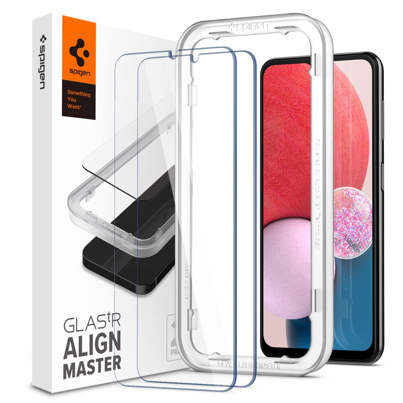 2 броя калени стъклени защитни покрития за дисплея на Samsung Galaxy A13 4G - Spigen Glass.Tr Align Master Tempered Glass 2 Pack (прозрачен)