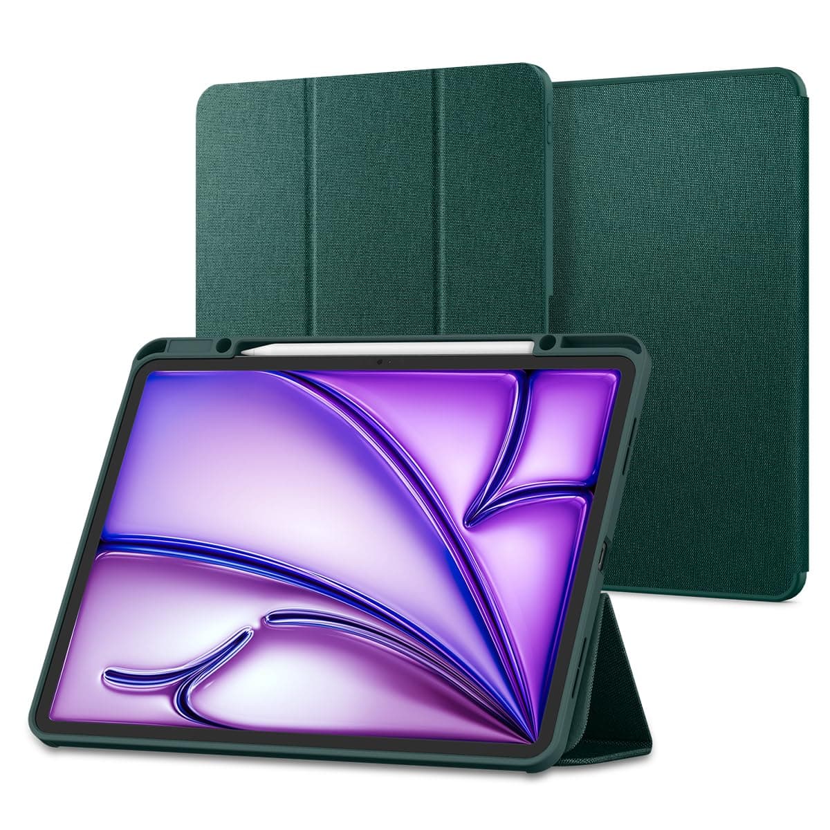 Текстилен кейс и поставка за iPad Air 13 (2025), iPad Air 13 (2024) - Spigen Urban Fit Case (зелен)