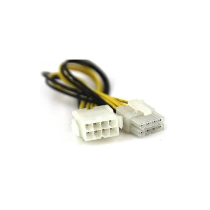 Захранващ кабел VCom CE314 ATX EPS 8-pin(м) към ATX EPS 8-pin (ж), 0.3m