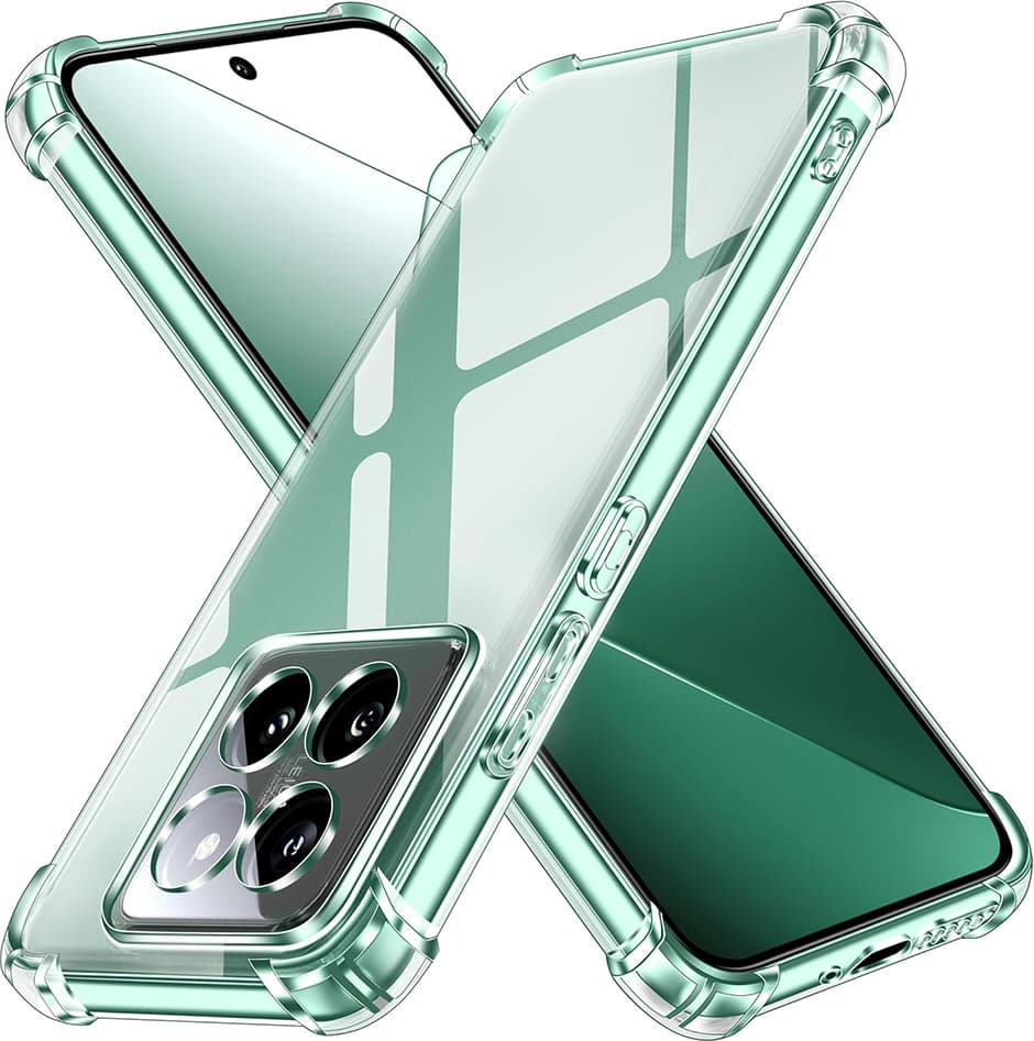 Удароустойчив силиконов (TPU) калъф за Xiaomi 14 Pro (прозрачен) - Techsuit Shockproof Clear Silicone Case