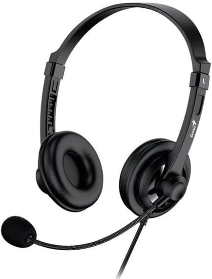 Слушалки Genius HS-230U, микрофон, USB, 100 Hz - 20 KHz, черни