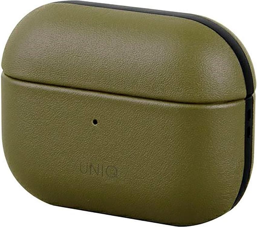 Кожен кейс (естествена кожа) за Apple AirPods Pro - Uniq Terra Genuine Leather Case (зелен)
