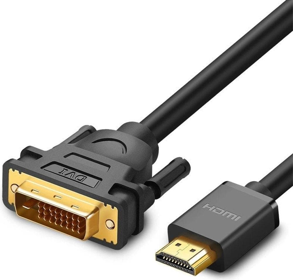 Кабел Ugreen 11150, HDMI(м) към DVI(м), 1.5m, черен, 1080p@60Hz, позлатени конектори