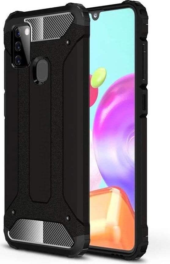 Хибриден удароустойчив кейс за Samsung Galaxy A21s - Hybrid Armor Case (черен)