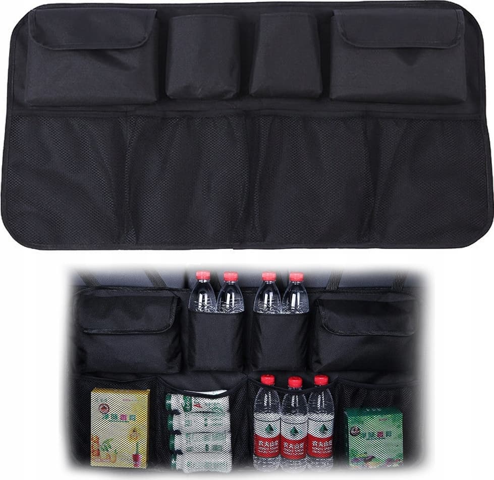 Сгъваем органайзер за багажника на автомобил - Foldable Rear Seat Multifunctional Trunk Organizer (черен)