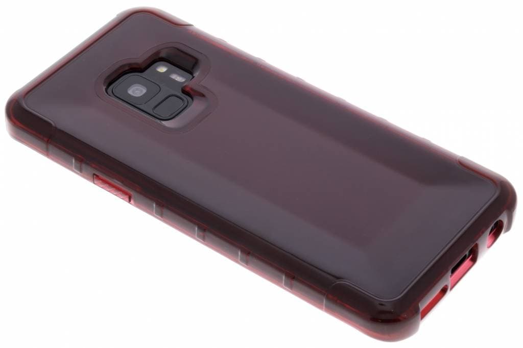 Удароустойчив хибриден кейс за Samsung Galaxy S9 - Urban Armor Gear Plyo Case (червен-прозрачен)