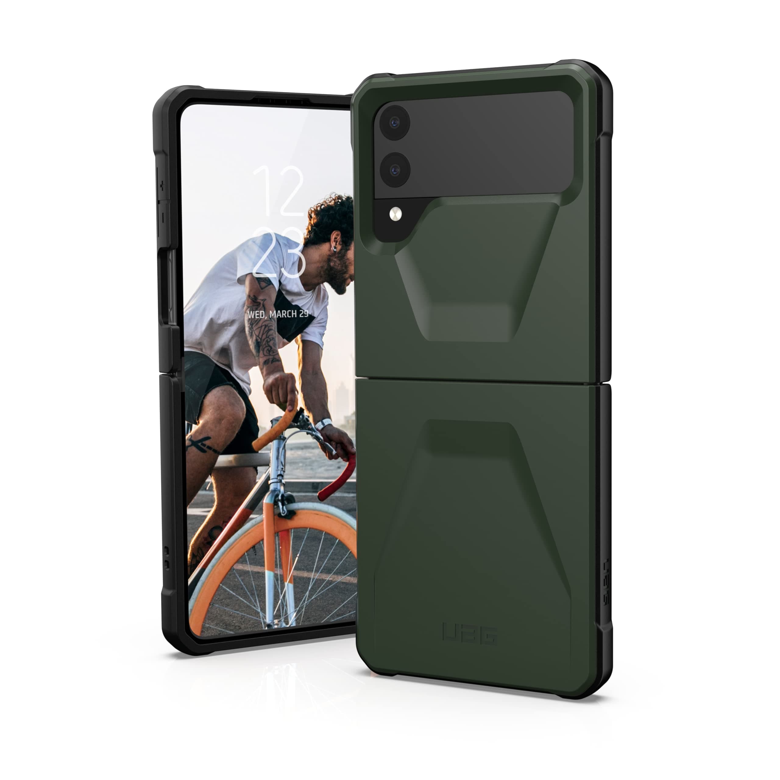 Удароустойчив хибриден кейс за Samsung Galaxy Z Flip 3 5G - Urban Armor Gear Civilian (зелен)