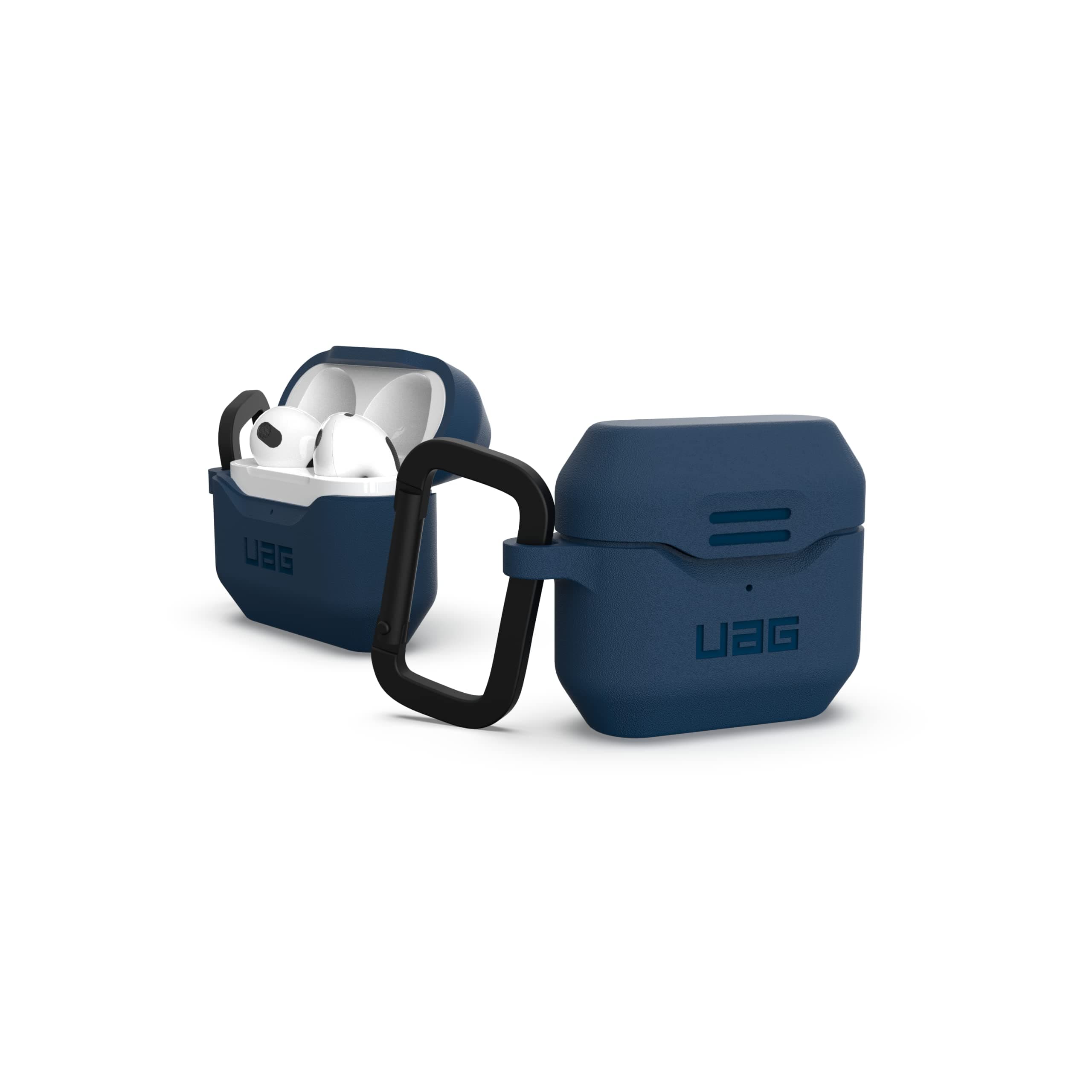 Удароустойчив силиконов калъф с карабинер за Apple Airpods 3 - Urban Armor Gear Standard Issue Silicone Case 001 (тъмносин)