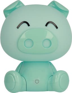 Силиконова детска нощна лампа с топла светлина - Bedside Night Lamp MD86115 Piglet Blue (син)