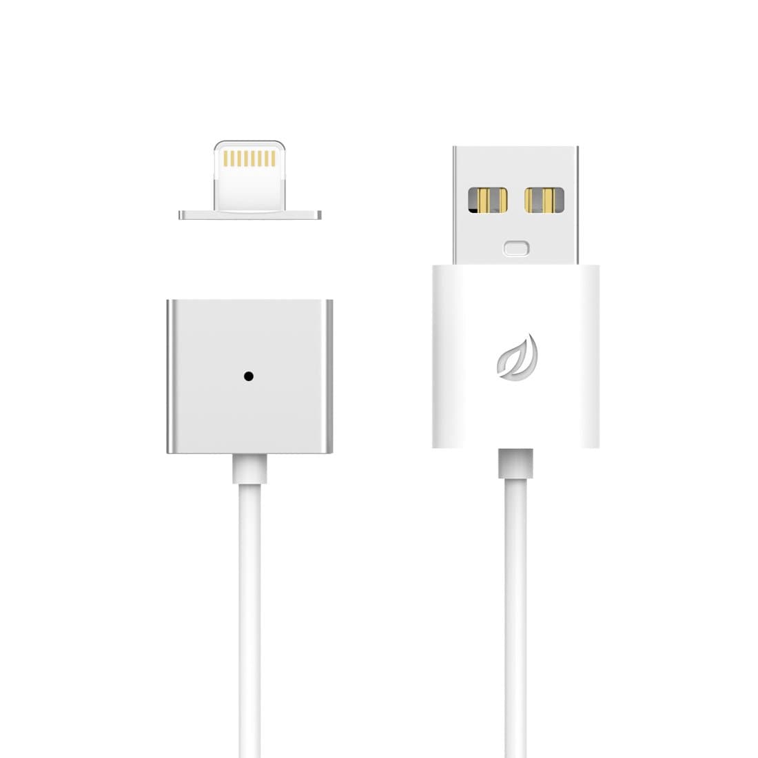Кабел с магнитен конектор за Apple продукти с Lightning - WSKEN Magnetic X-cable Cable (сребрист)