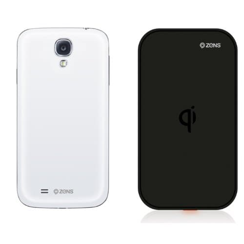Заден панел и станция за безжично зареждане на Samsung Galaxy S4 i9500 - Zens Wireless Charging Cover Bundle (бял)