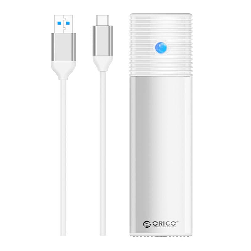 Външна кутия с USB-C за M.2 NGFF SATA SSD дискове - Orico USB-C External M.2 NGFF SSD USB 3.2 Gen 1 Enclosure (бял)