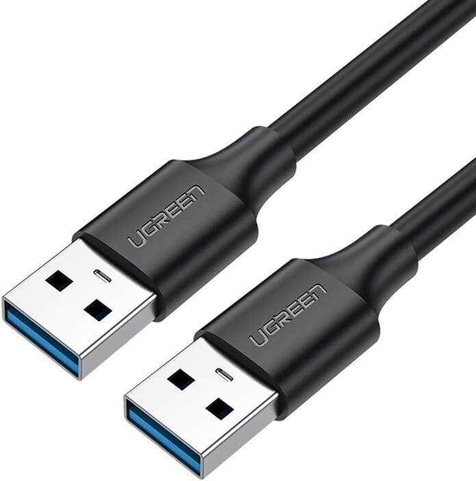 Кабел Ugreen 10369, от USB A(м) към USB A(м), 0.5m, черен