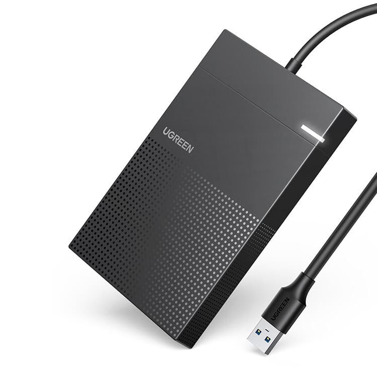 Външна кутия за 2.5 инча дискове - Ugreen HDD SSD SATA 2.5 Hard Disk Enclosure USB 3.2 Gen 1 (черен)