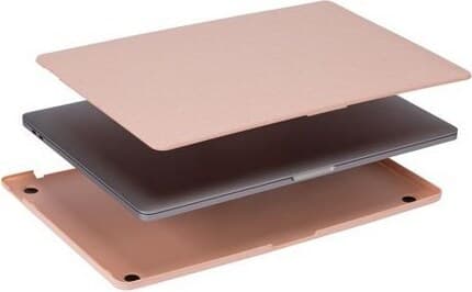Предпазен поликарбонатов кейс с текстилно покритие за MacBook Pro 16 (2019) - Incase Textured Hardshell (розов)