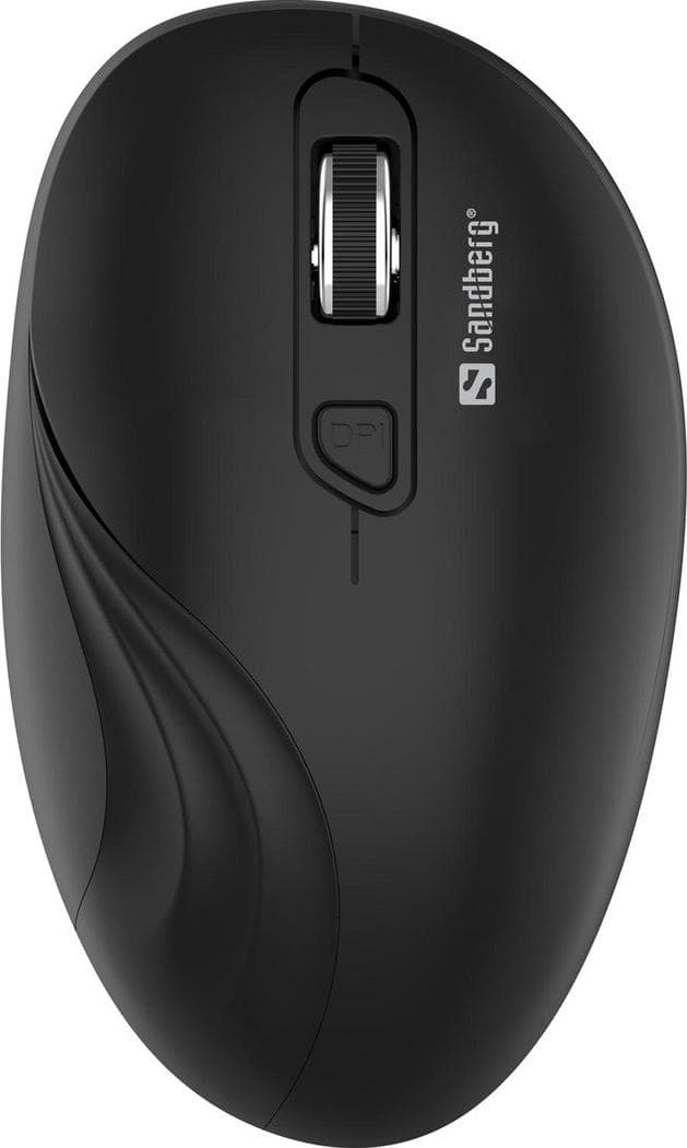 Мишка Sandberg SNB-631-03, оптична (1600 dpi), безжична, USB, черна