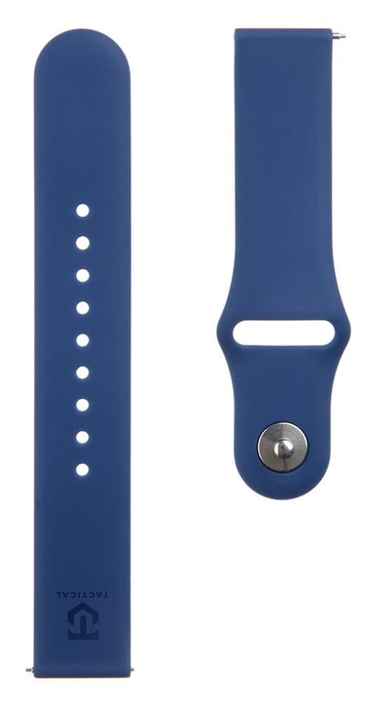 Силиконова каишка за Samsung Galaxy Watch, Huawei Watch, Xiaomi, Garmin и други часовници с 20мм захват - Tactical 636 Silicone Sport Band 20mm (тъмносин)