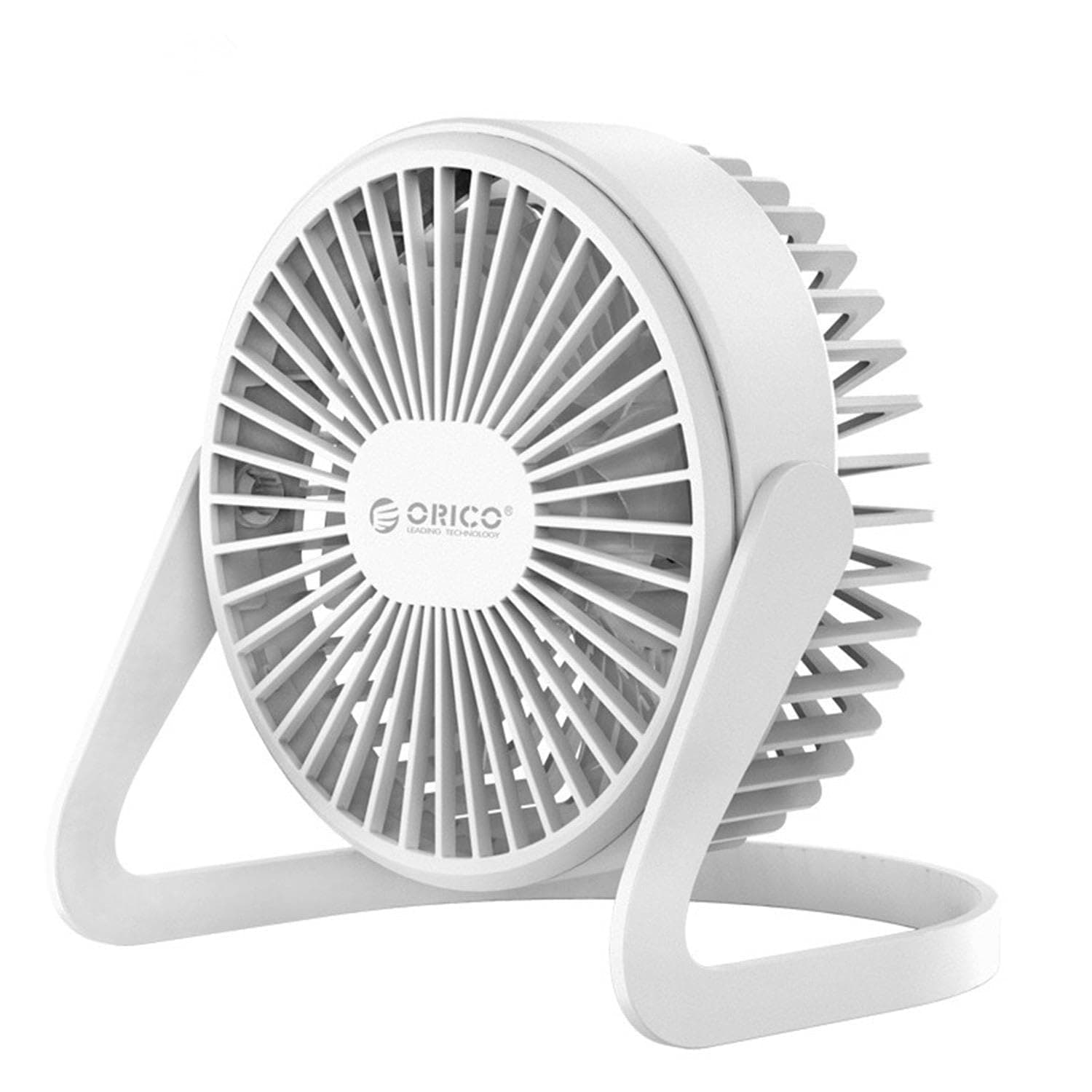Практичен настолен вентилатор - Orico Desktop USB Fan (бял)