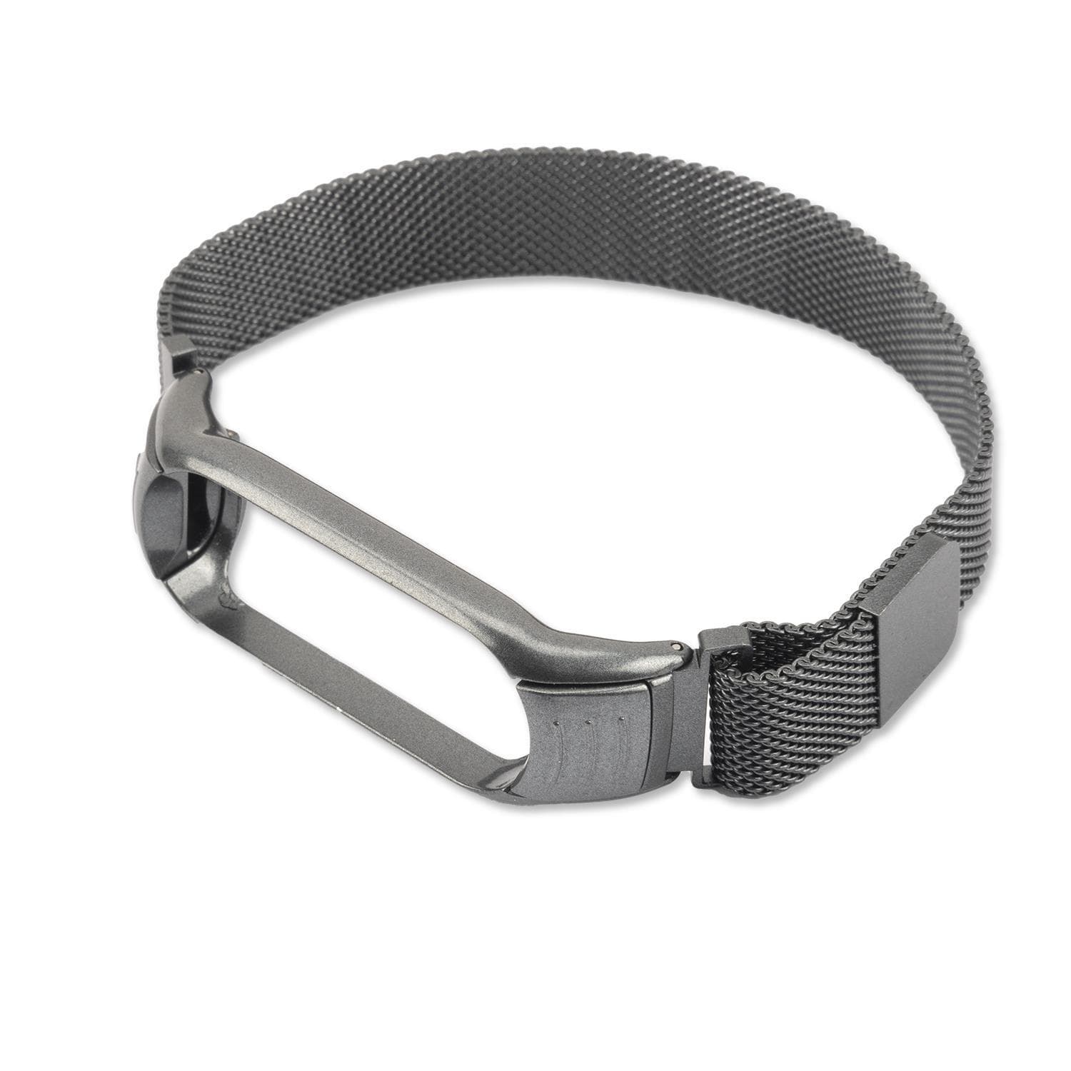 Стоманена, неръждаема каишка за Xiaomi Mi Band 4, Mi Band 3 - 4smarts Milanaise Wrist Band (сив)