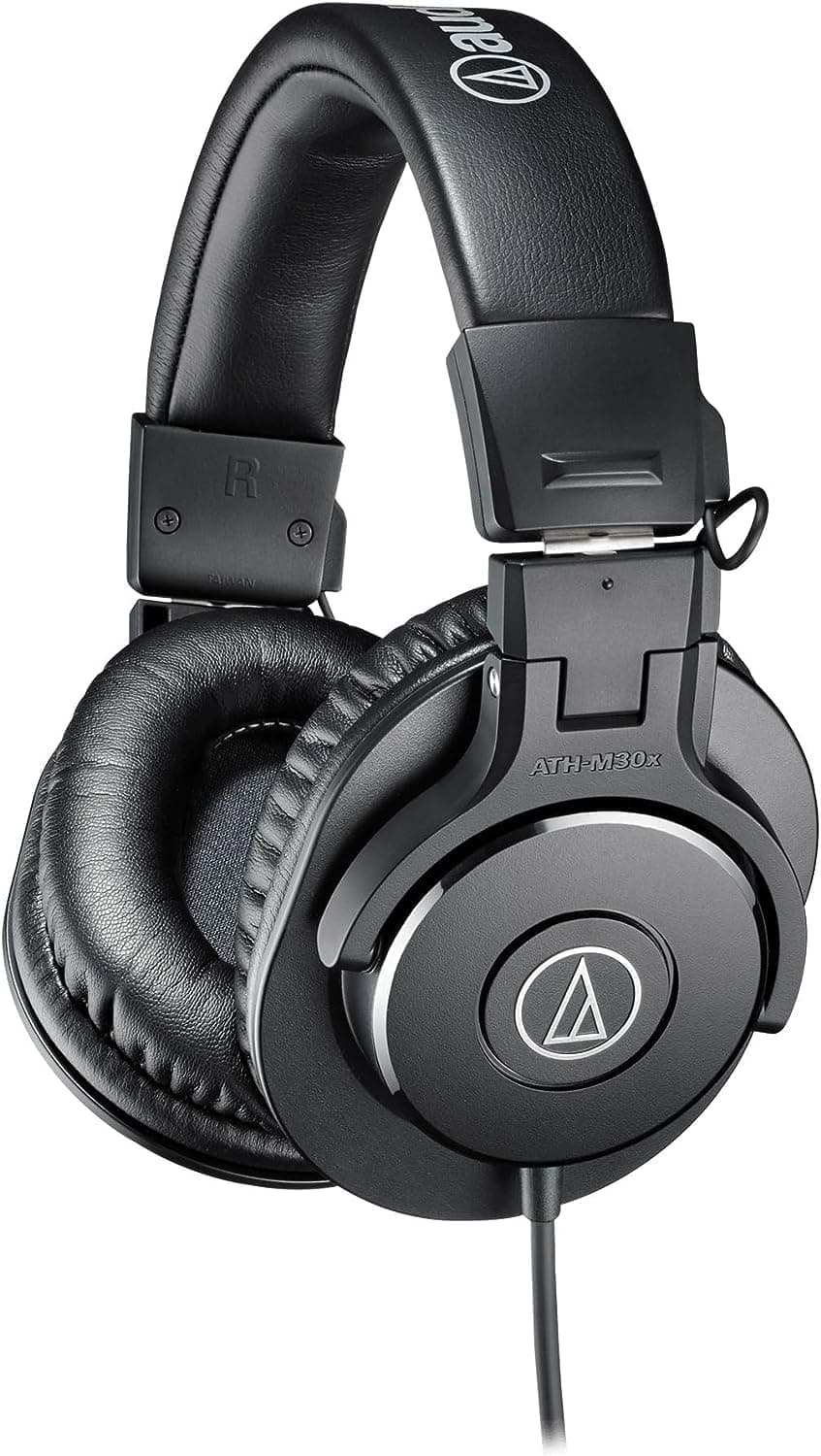 Слушалки Audio-Technica ATH-M30X, за професионален мониторинг, 40мм говорители, 15-22kHz, 96 dB, сгъваеми, черни