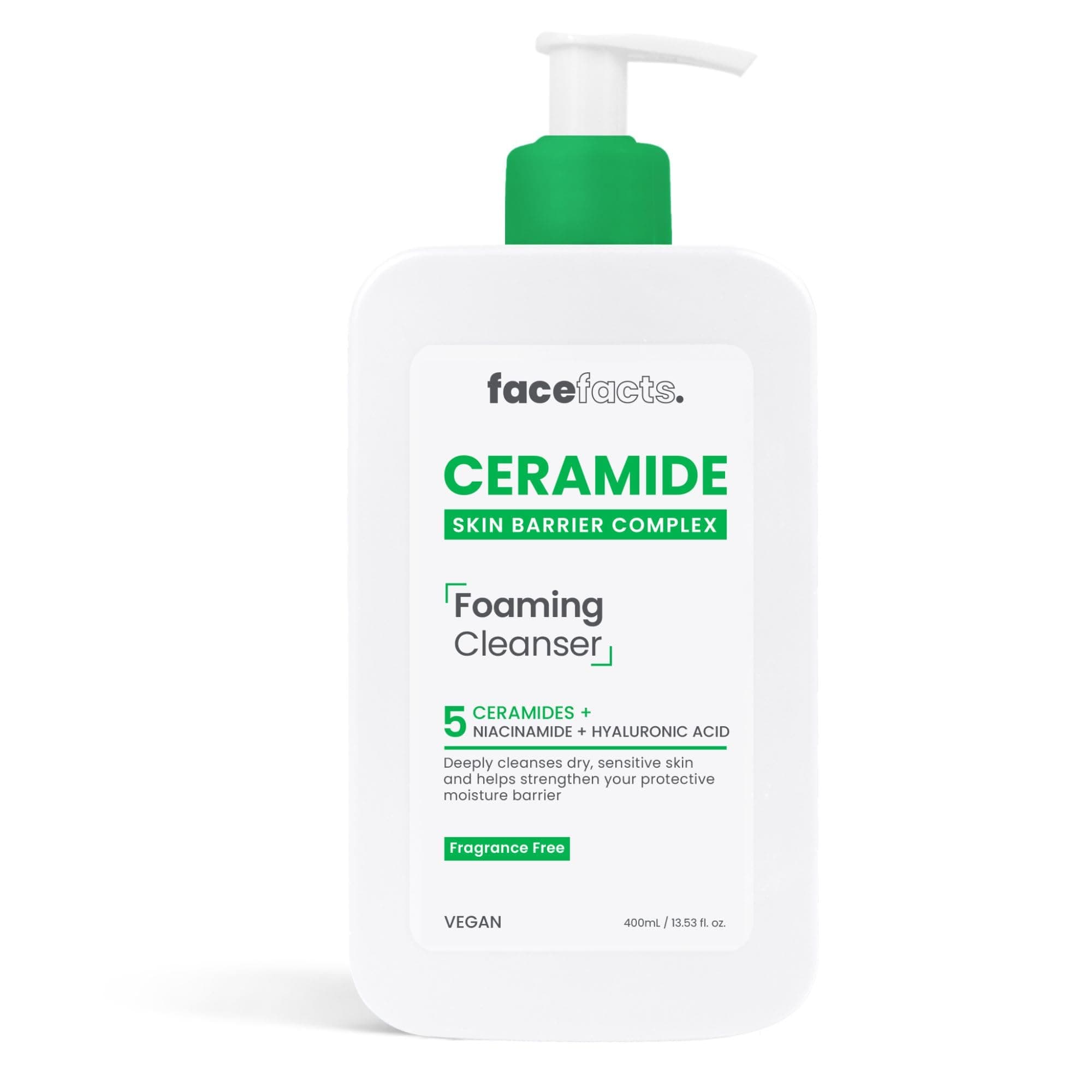 FACE FACTS CERAMIDE ПОЧИСТВАЩА ПЯНА ЗА ЛИЦЕ ЗА КОЖНАТА БАРИЕРА, 400 МЛ