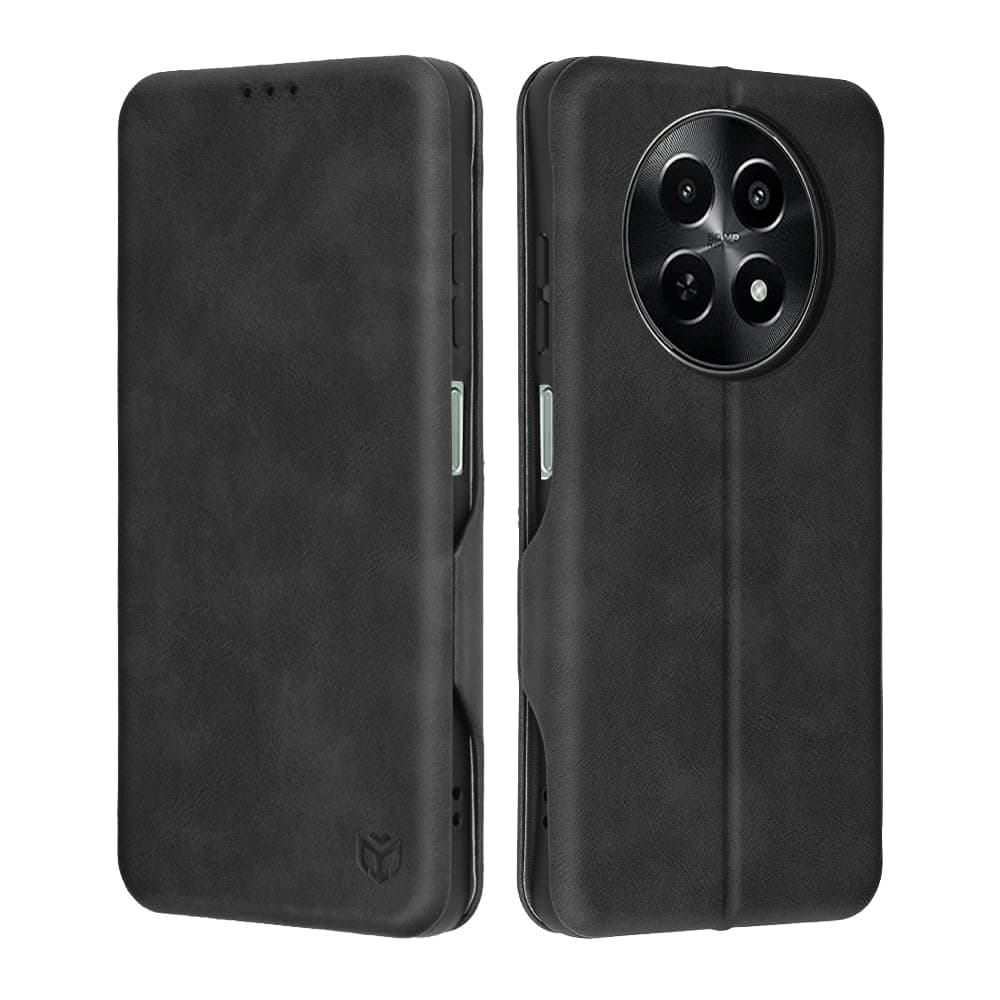 Кожен калъф, тип портфейл с поставка и отделение за кр. карти за OnePlus 13R - Techsuit Safe Wallet Plus Leather Flip Case (черен)