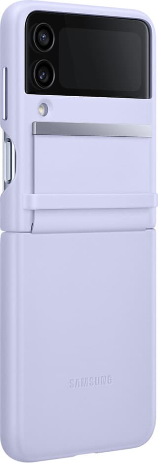 Оригинален кожен кейс (естествена кожа) за Samsung Galaxy Z Flip 4 - Samsung Leather Cover EF-VF721LLEGWW (лилав)