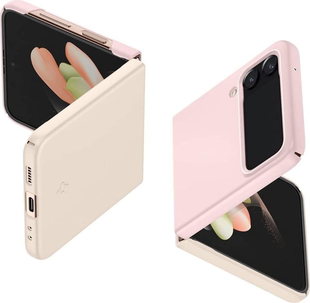 Качествен поликарбонатов кейс за Samsung Galaxy Z Flip 4 - Spigen AirSkin Case (розов)