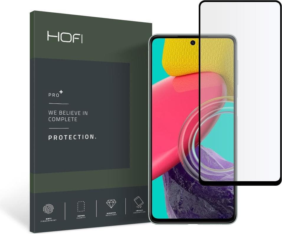Калено стъклено защитно покритие за дисплея на Samsung Galaxy M53 - Hofi Glass Pro Plus Tempered Glass 2.5D (черен-прозрачен)