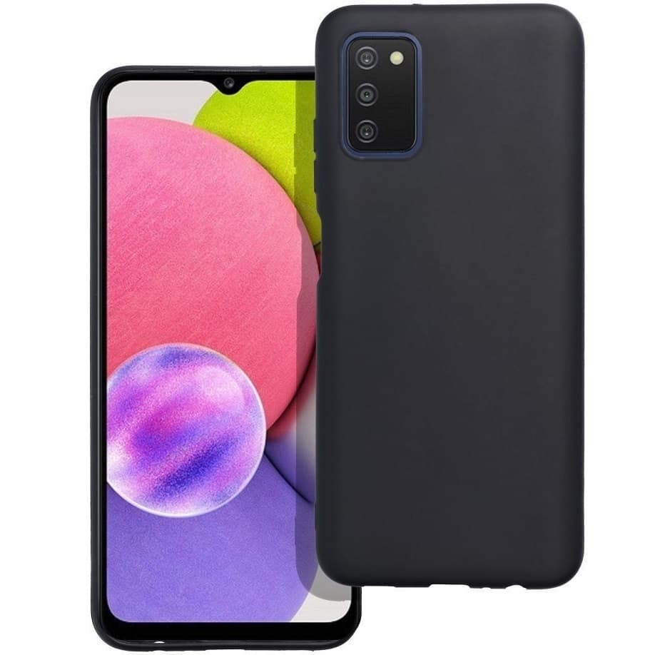Силиконов (TPU) калъф за Samsung Galaxy A03s - Soft Silicone TPU Protective Case (черен)