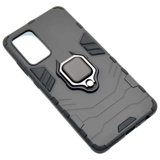 Хибриден удароустойчив кейс с пръстен против изпускане за Samsung Galaxy А72 - Ring Armor Case (черен)