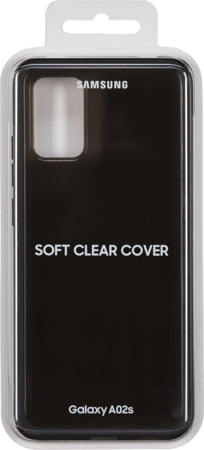Оригинален TPU кейс за Samsung Galaxy A02s (черен) - Samsung Soft Clear Cover Case EF-QA026TBEGEU