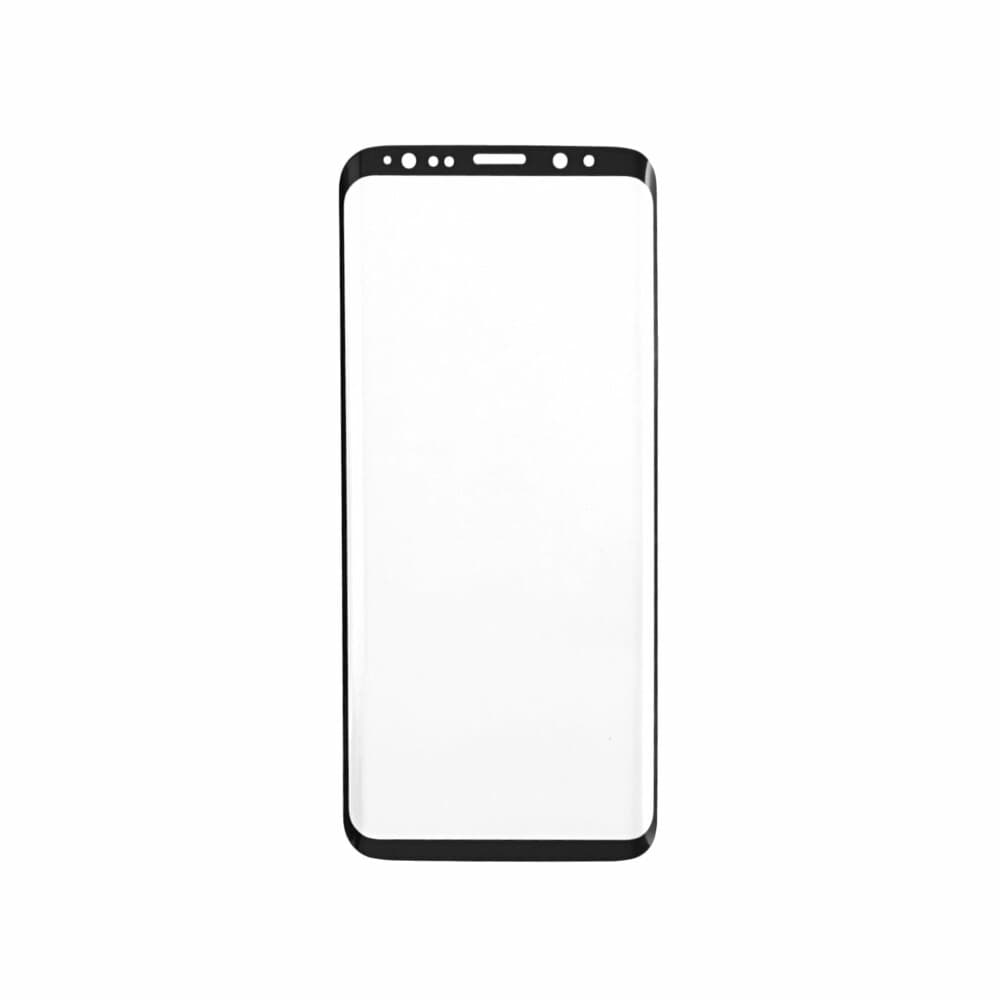 Калено стъклено защитно покритие за Samsung Galaxy S9 - Prio 3D Glass Full Screen Curved Tempered Glass (черен-прозрачен)