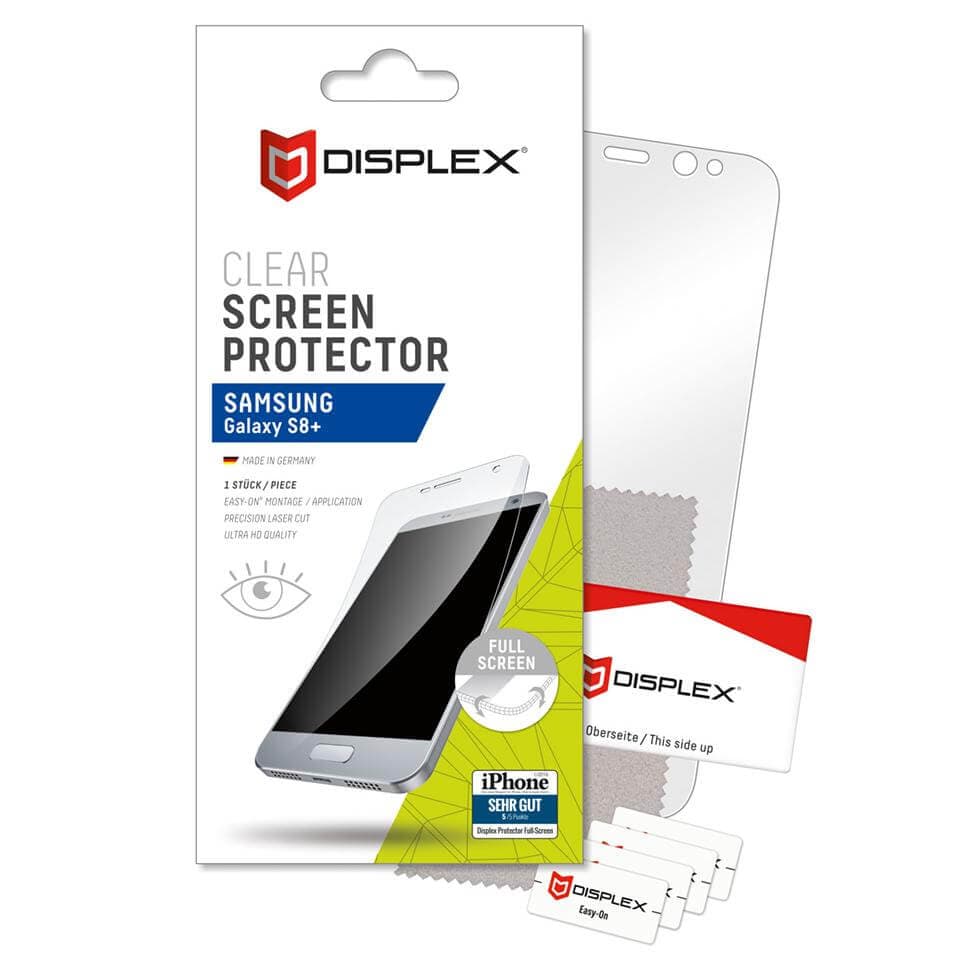 Качествено защитно покритие за дисплея на Samsung Galaxy S8 Plus - Displex Professional Screen Protector Full Screen