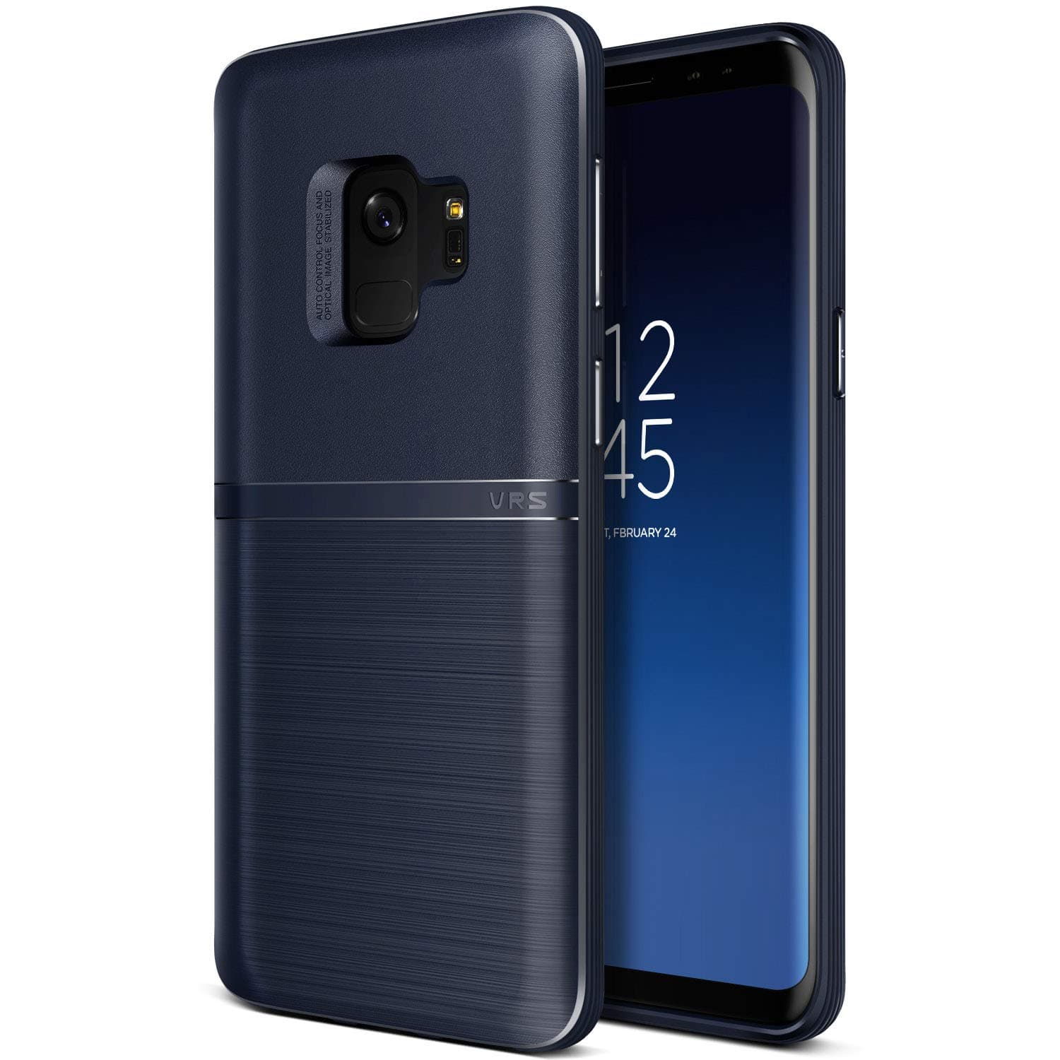 Хибриден удароустойчив кейс за Samsung Galxy S9 - Verus Single Fit Case (тъмносин)