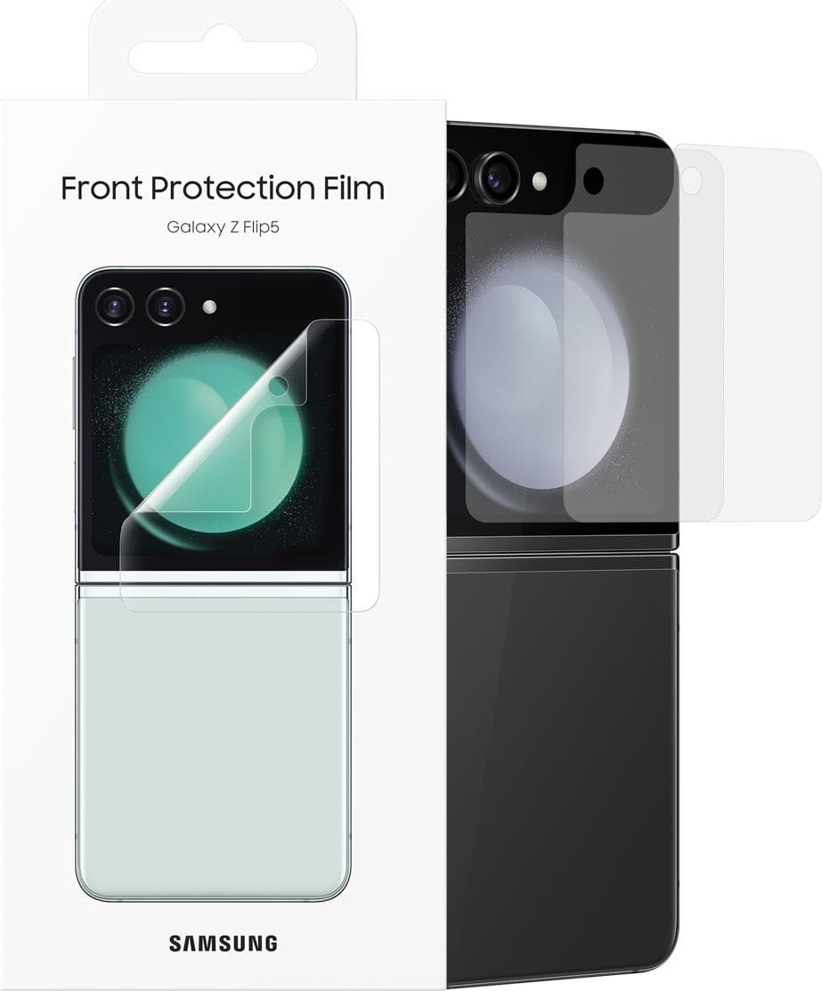 Оригинално защитно покритие за предния дисплей на Samsung Galaxy Z Flip5 - Samsung Screen Protector EF-UF731CTE (2 броя)