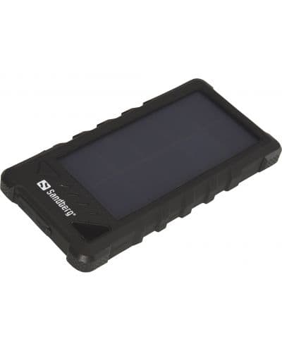 Портативна батерия Sandberg - Outdoor Solar, 16000 mAh, черна