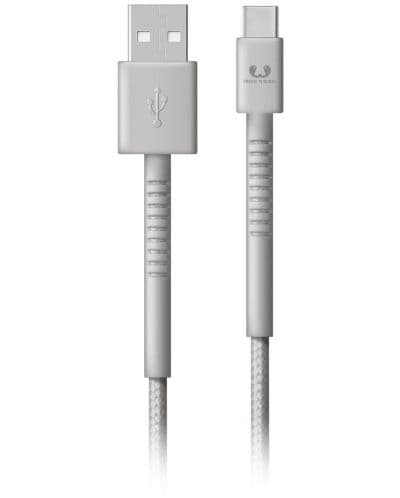 Кабел Fresh N Rebel - USB-A/USB-C, 1.5 m, светлосив