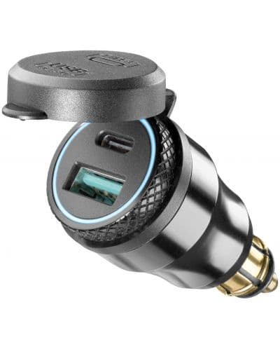 Зарядно за мотор Interphone - USB-A/C, 25W, черно