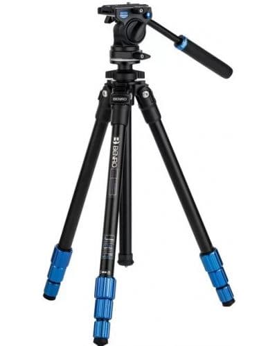 Видеостатив Benro - TSL08AS2 Slim, 52 - 145cm, черен